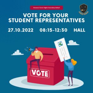 poster inviting students to vote