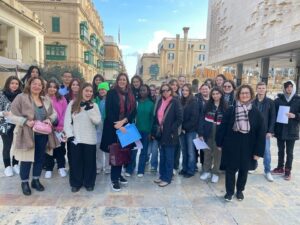 photo showing a group of people in Valletta