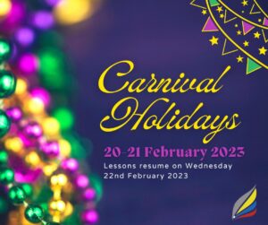 poster illustrating Carnival holidays dates
